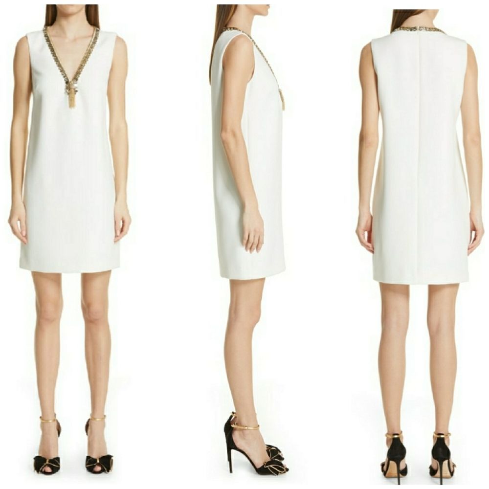 BADGLEY Dress Embellished V-Neck Sleeveless Sack - Picture 5 of 9